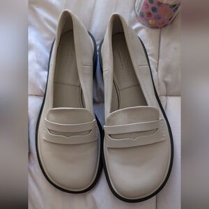 Charles & Keith Ivory and Black Loafers (NWOT)
